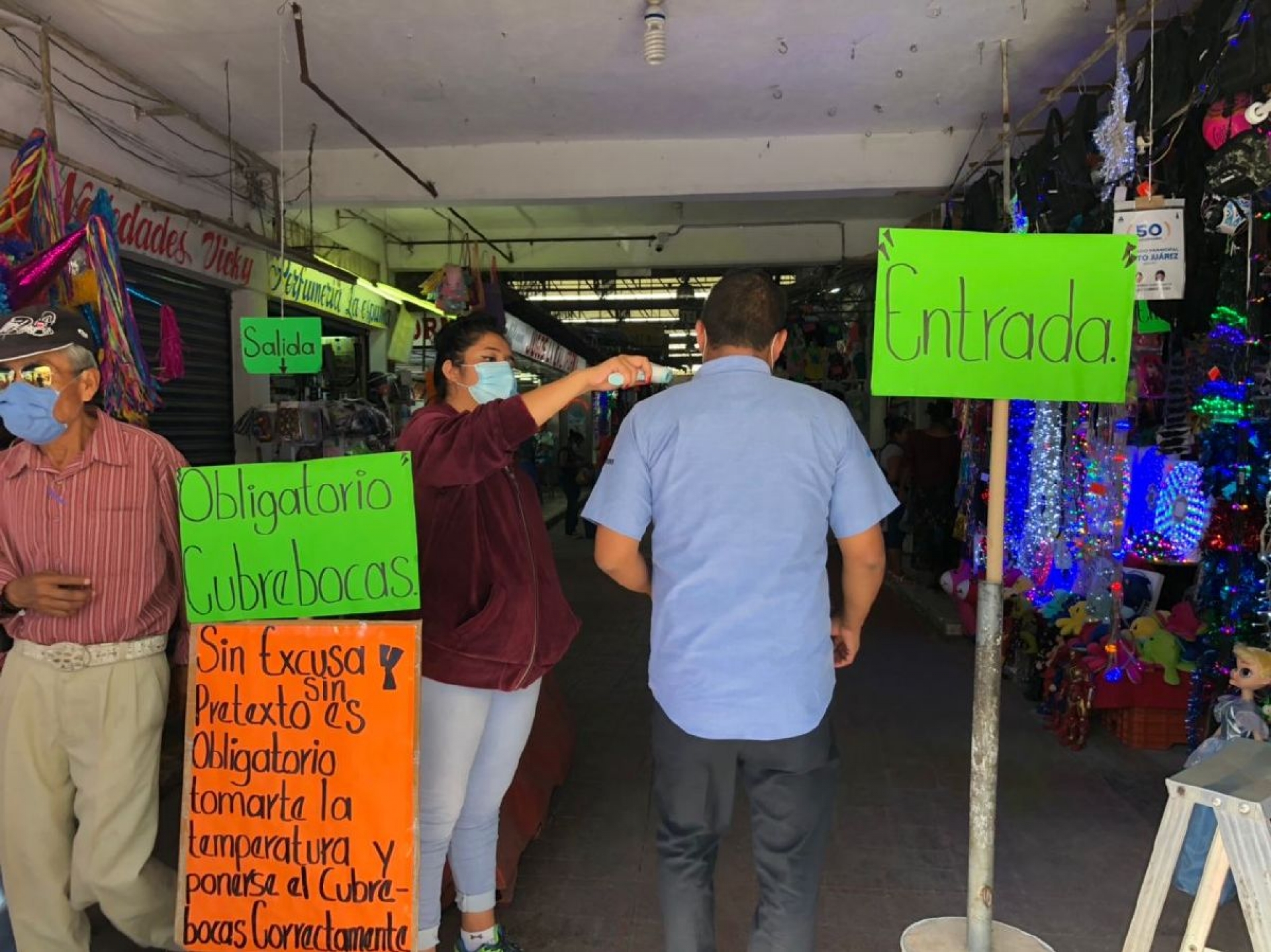 Reinstalan filtros sanitarios en mercados de Jojutla