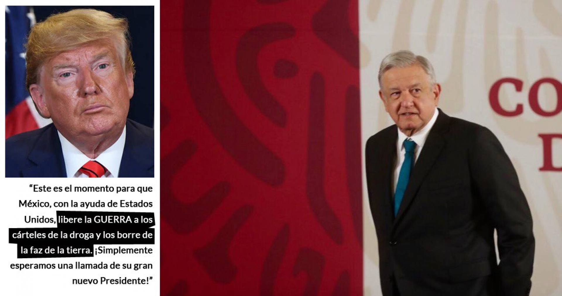 Trump ofrece su ejército a AMLO para eliminar cárteles “de forma rápida y efectiva”, tras matanza