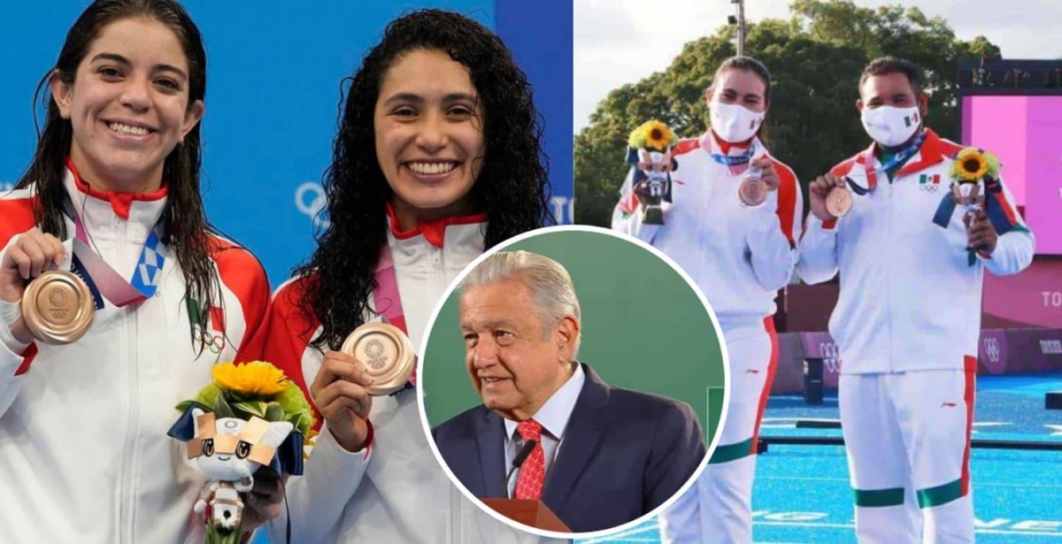 AMLO felicita a atletas mexicanos que han ganado medallas en Tokio 2020