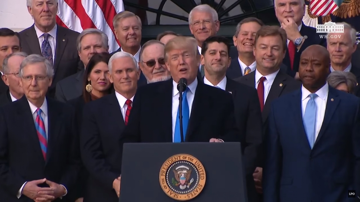 Trump celebró la reforma tributaria: "Es el mayor recorte de impuestos de la historia"