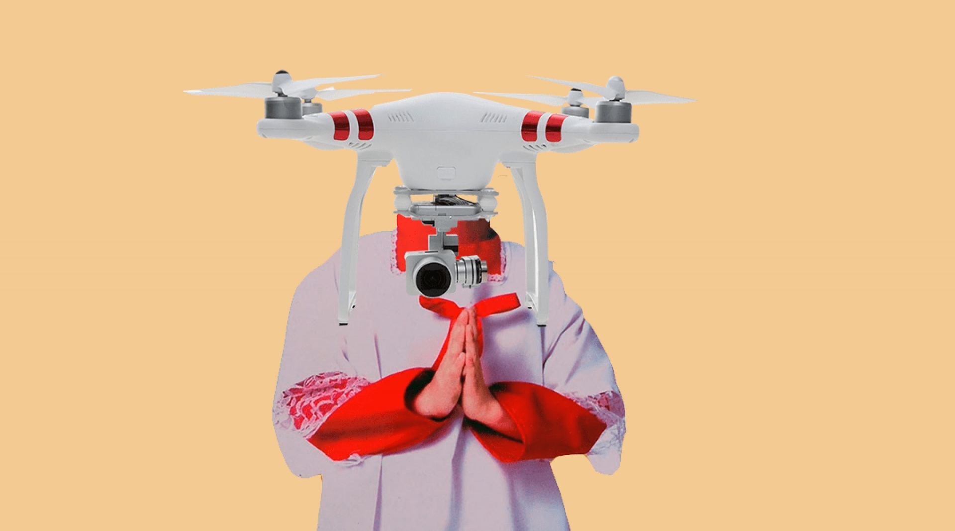 Un drone es el nuevo monaguillo de una iglesia