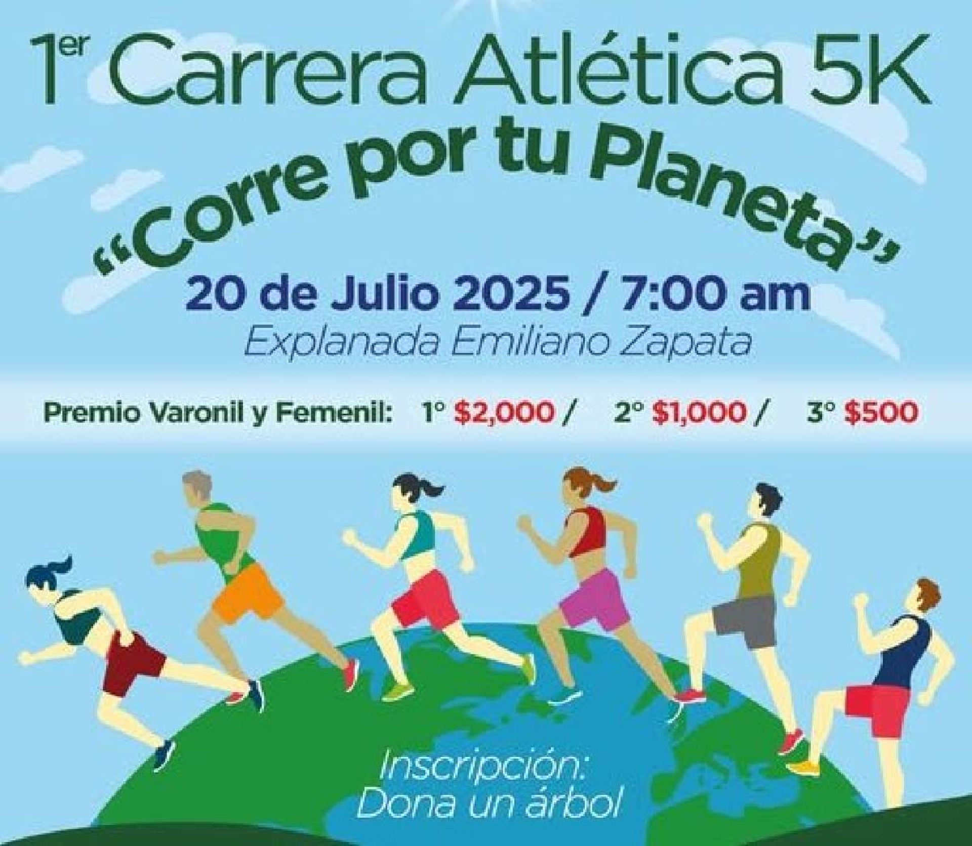 Organizan carrera atlética por el medio ambiente en Zacatepec