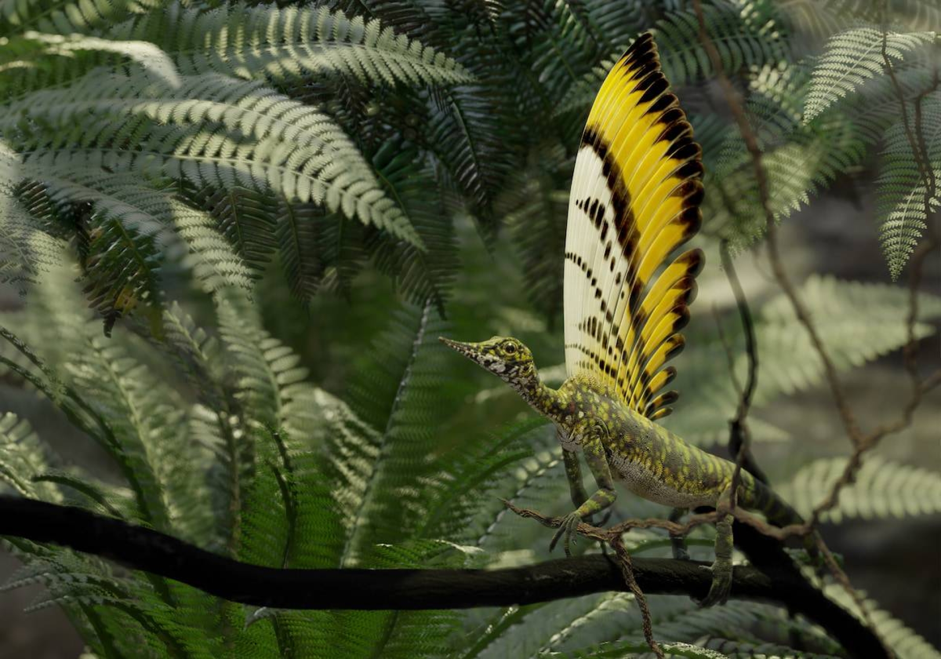 Fósil revela estructuras similares a plumas en reptiles del Triásico
