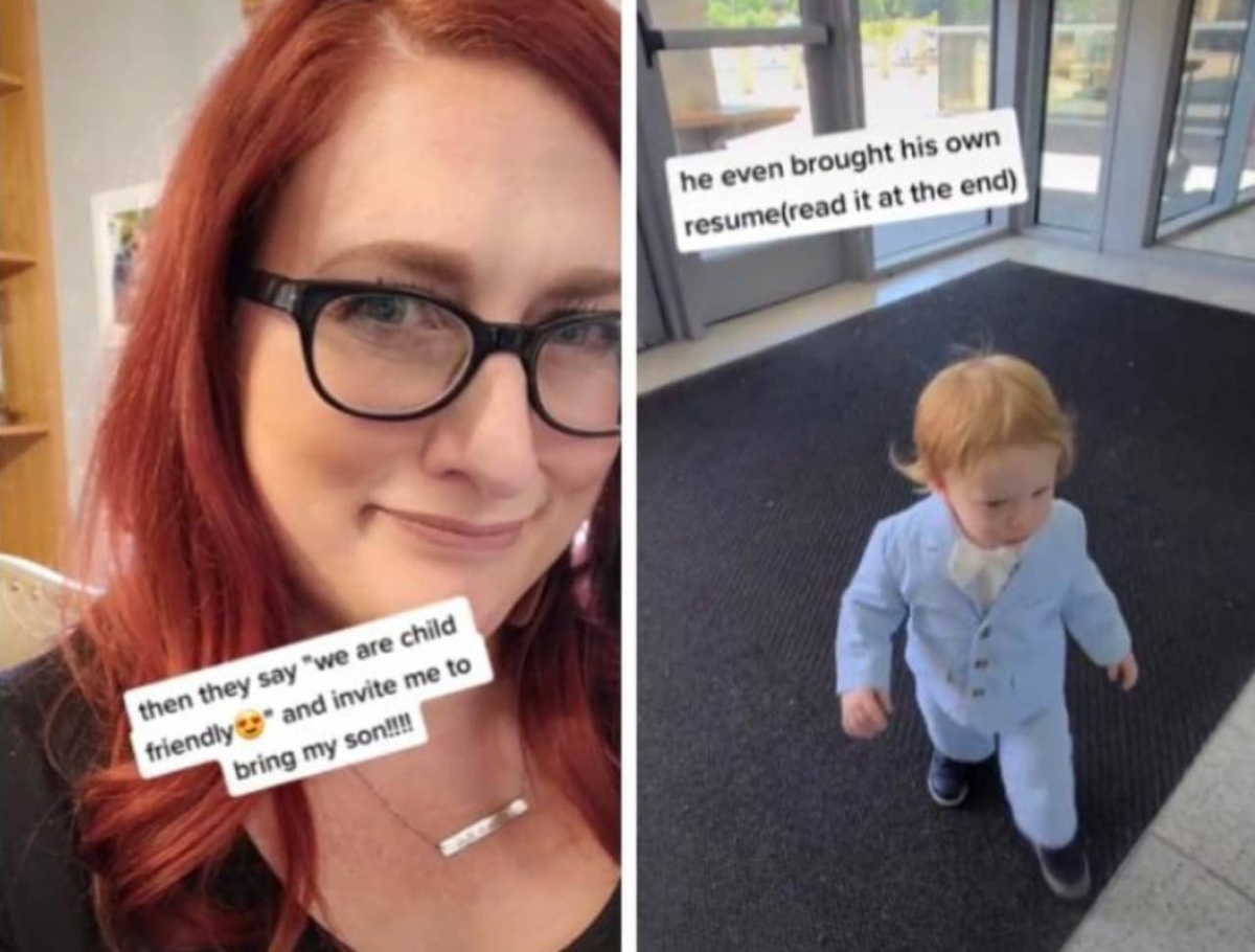 Madre lleva a su bebé a una entrevista de trabajo y se vuelve viral