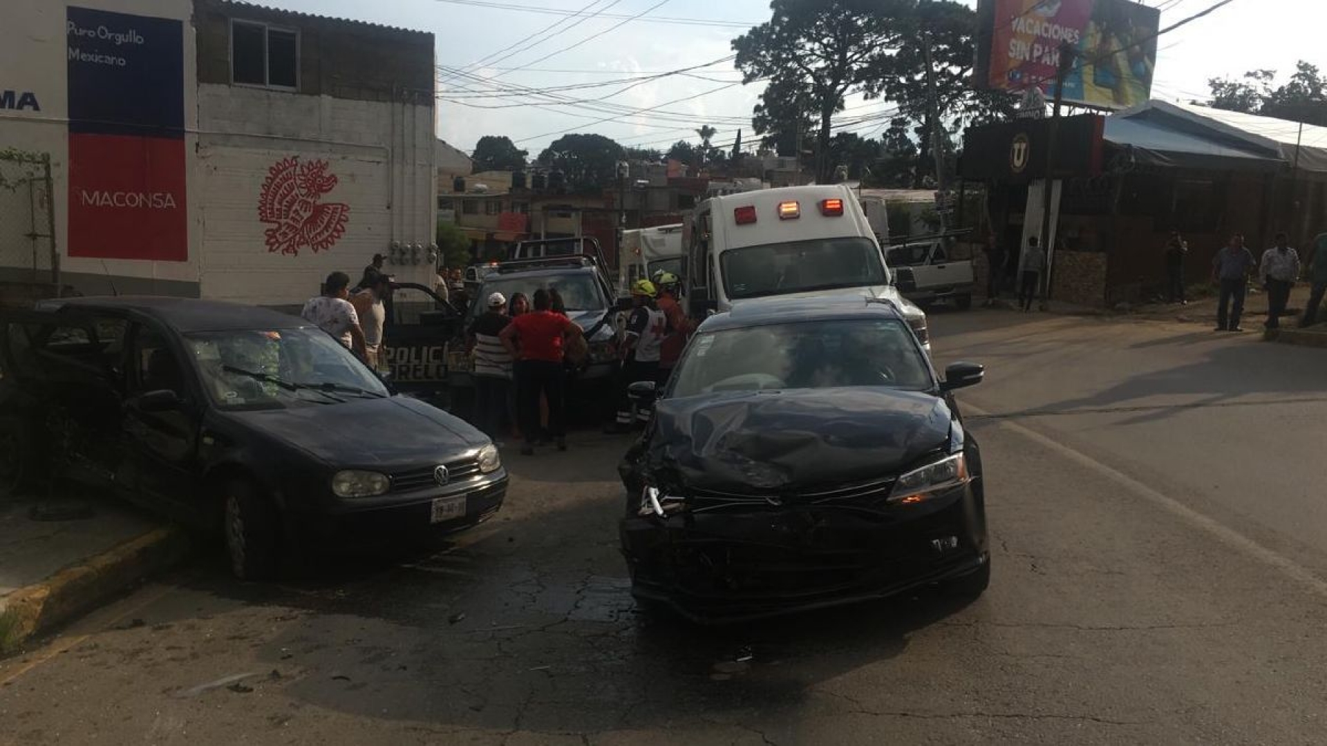 Choque en la avenida Universidad