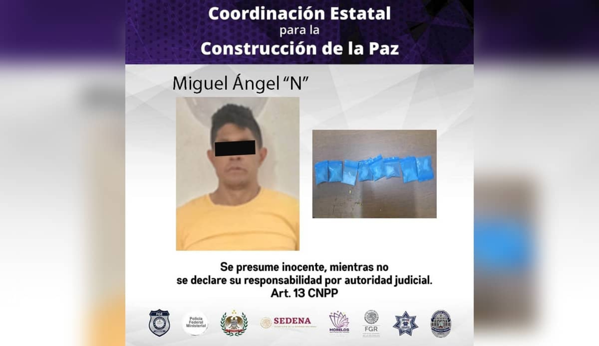 Lo descubrieron en poder de 'cristal'