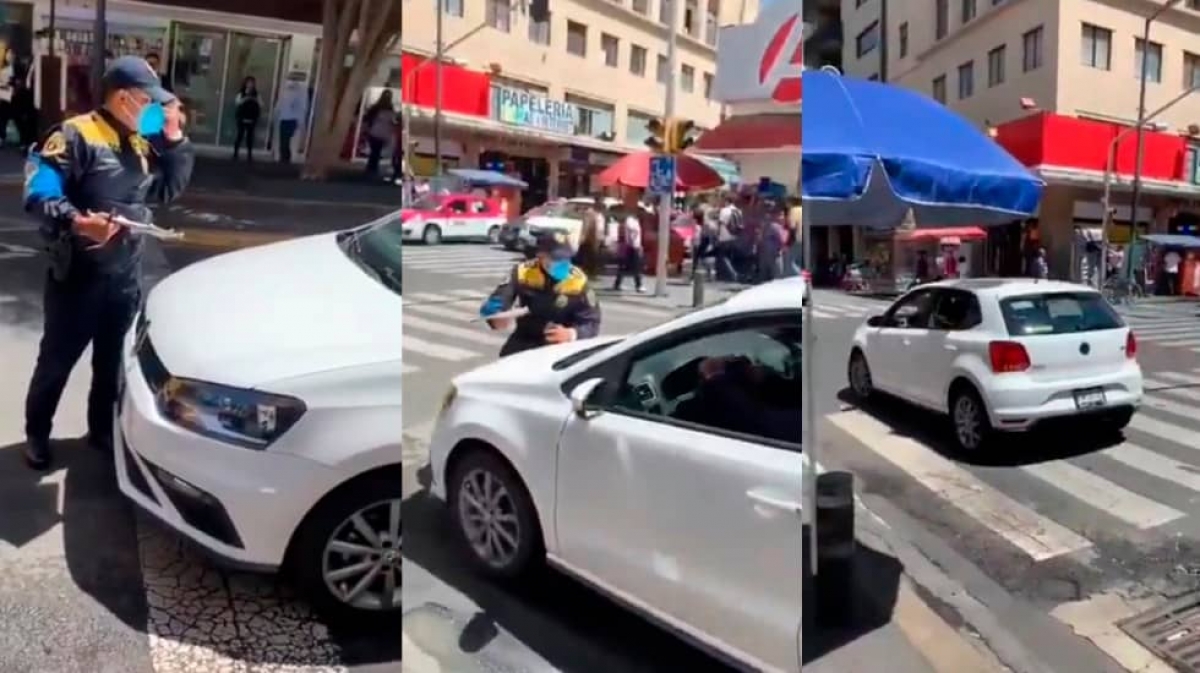 Hombre atropella a un policía para evitar multa en CDMX