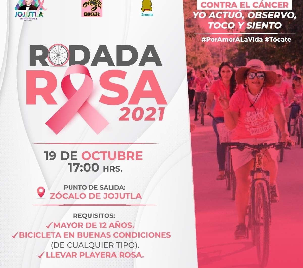 Realizarán “Rodada Rosa” para concienciar acerca del cáncer de mama