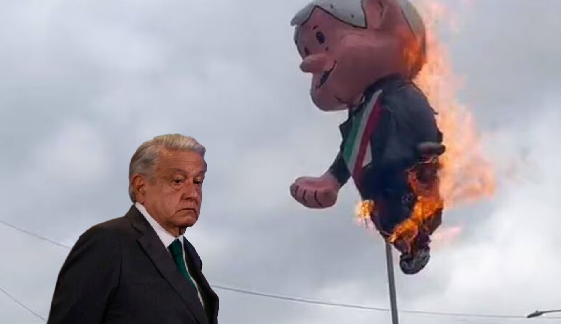 AMLO reacciona a quema de piñata de ‘amlito’: 'No importa nada'