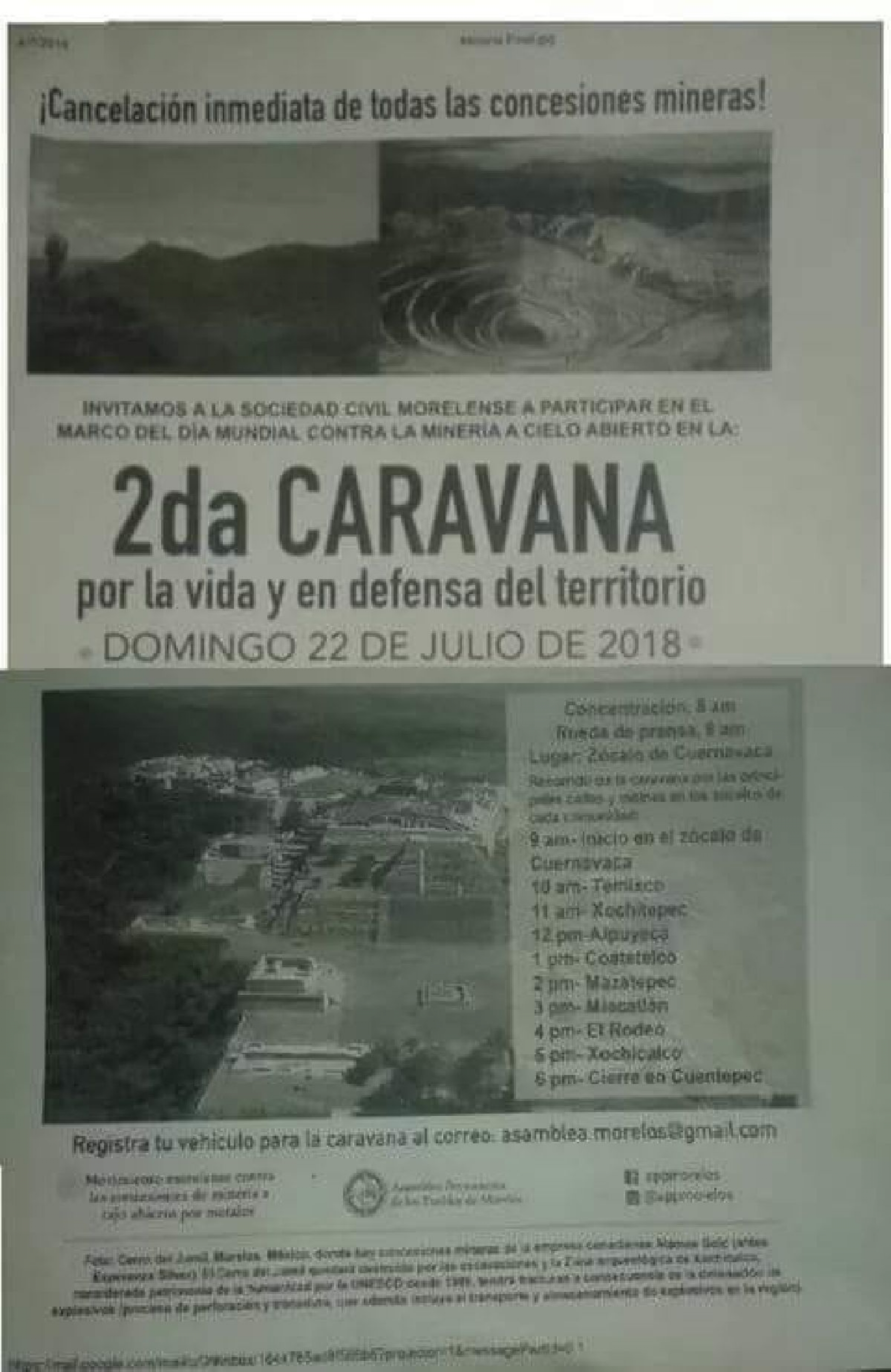 Anuncian la segunda Caravaca por la Vida y en Defensa del Territorio