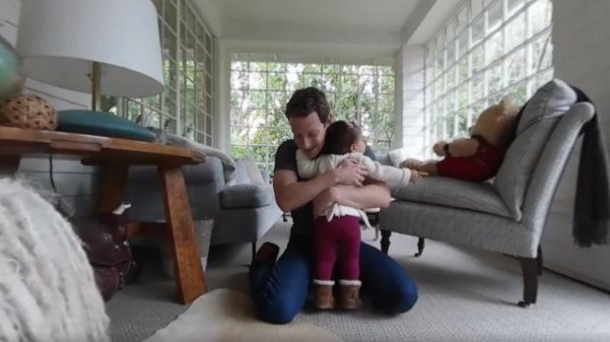 Zuckerberg mostró primeros pasos de su hija en video 360°