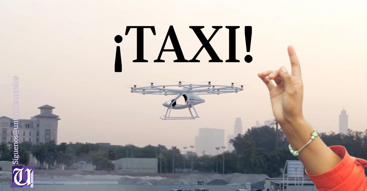 El primer taxi autónomo de Dubai realizó un vuelo de prueba y se ve imponente