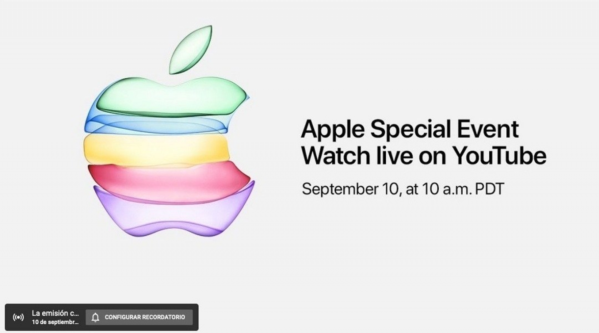 Por primera vez, Apple transmitirá la keynote en YouTube