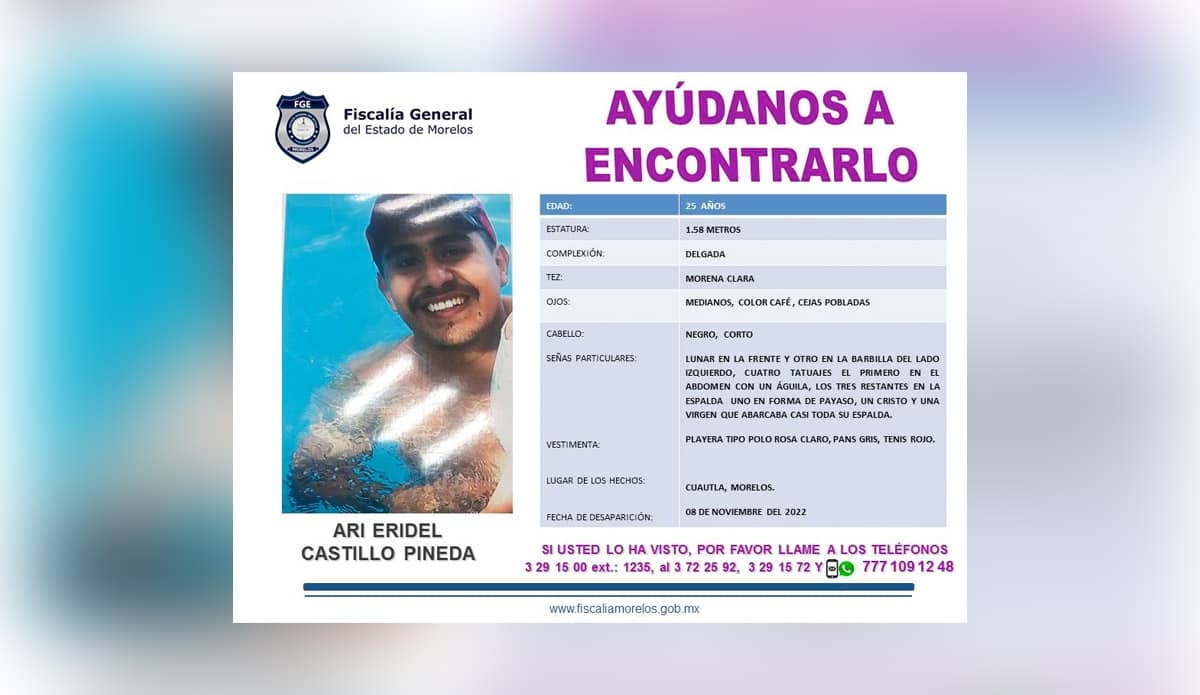 Desapareció en Cuautla hace tres días