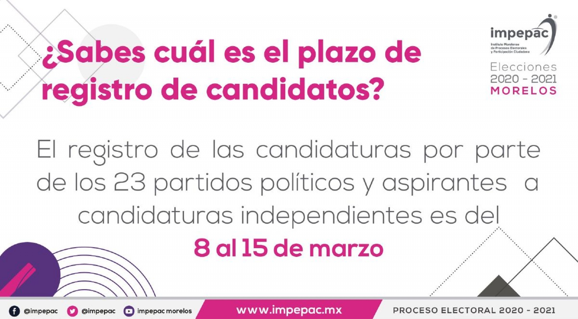 Desangelado registro de candidatos