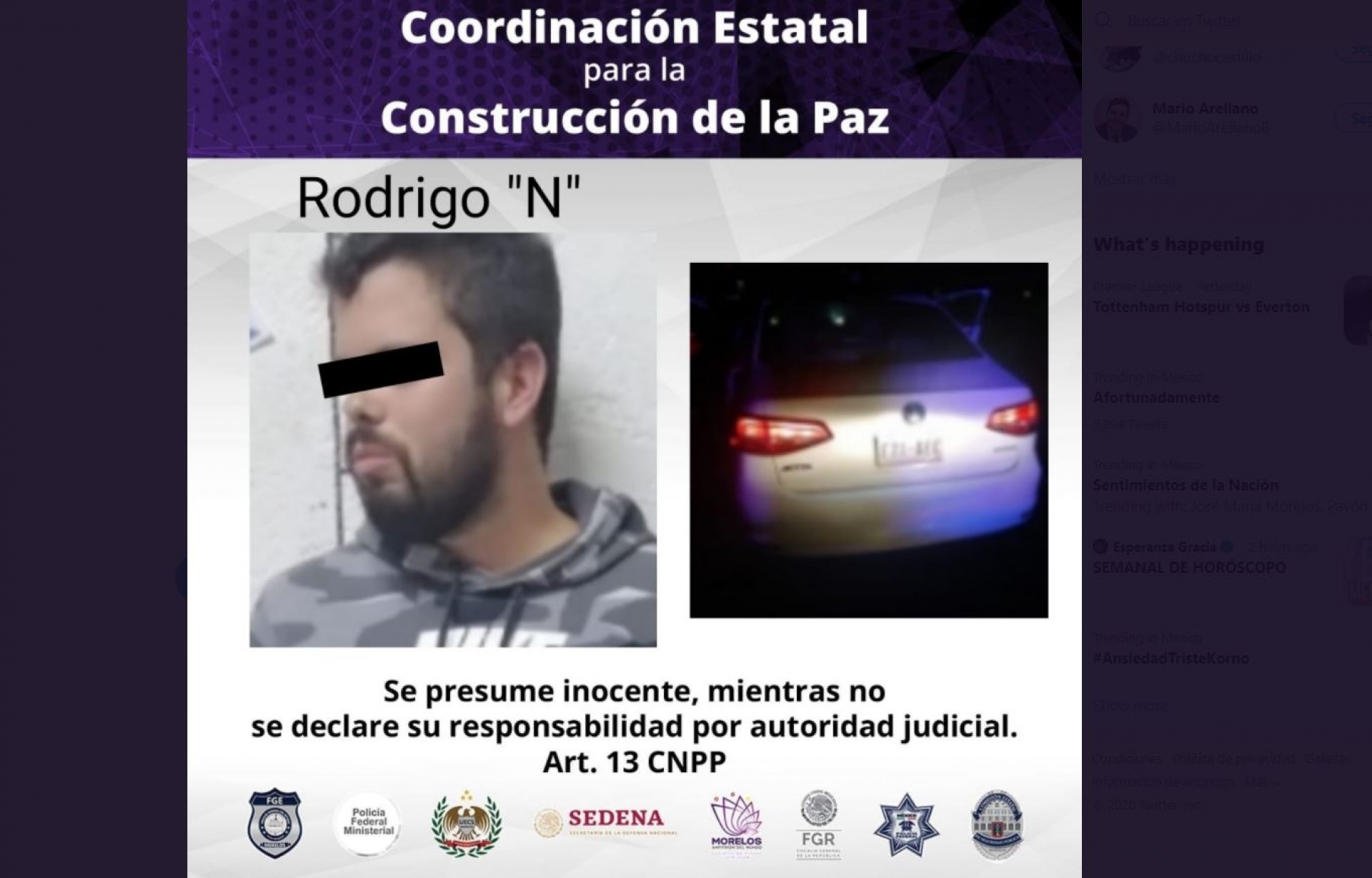 Ebrio, atropelló a una persona