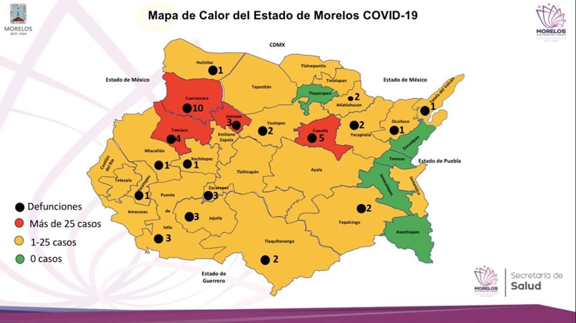 Suman 420 casos de covid-19 y 47 defunciones