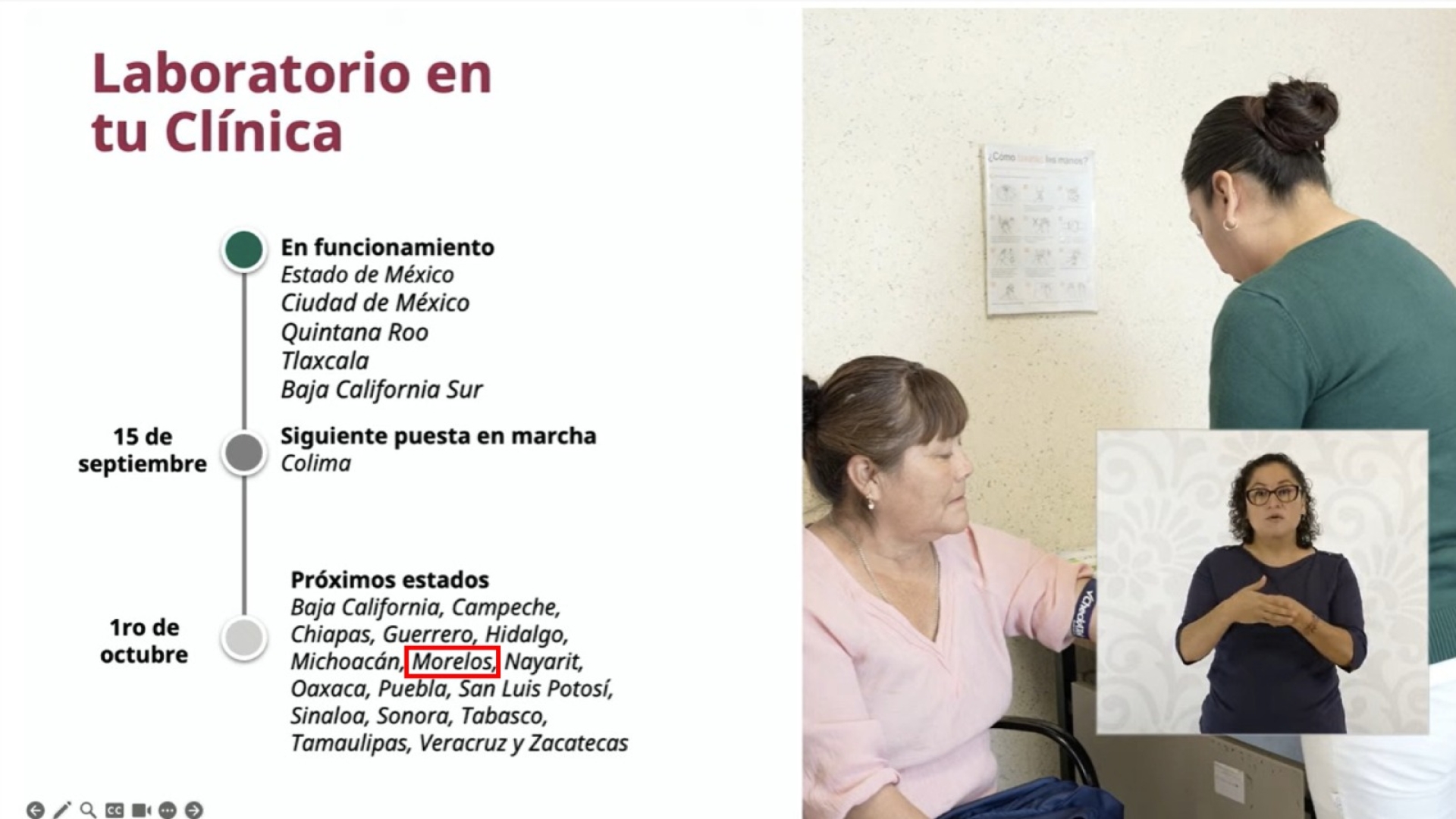 Celebra gobernadora Margarita González Saravia anuncios federales en materia de salud para beneficio de Morelos