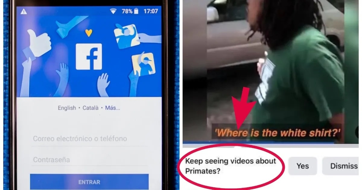 Facebook se disculpa por etiquetar a hombres negros como ''primates''