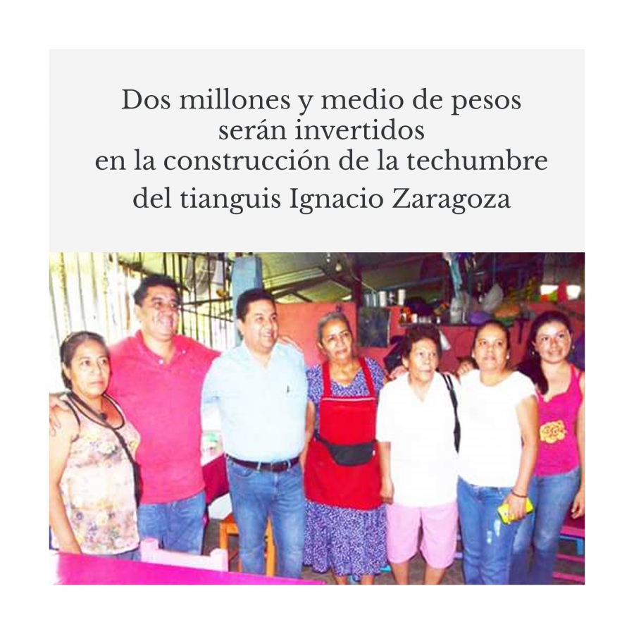 Ayuntamiento de Yautepec gestiona recursos para techumbre del tianguis Ignacio Zaragoza