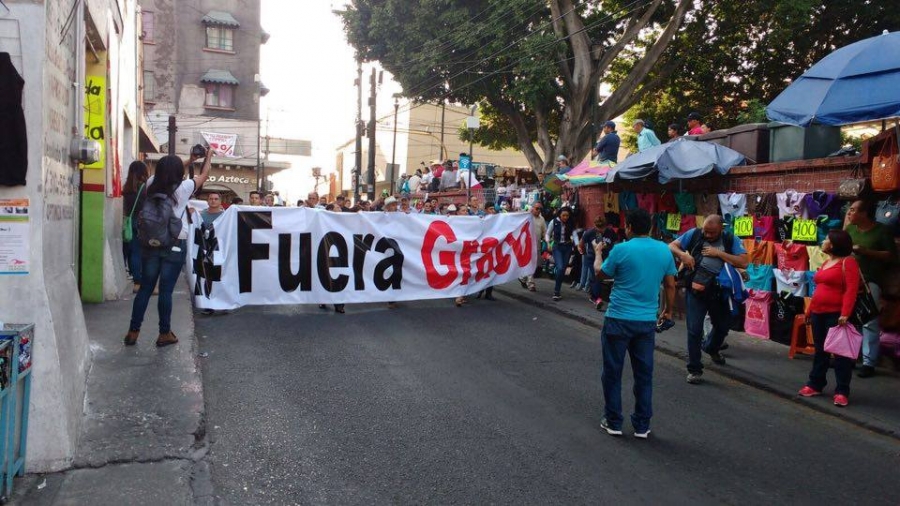 Marcha de protesta contra Graco Ramírez
