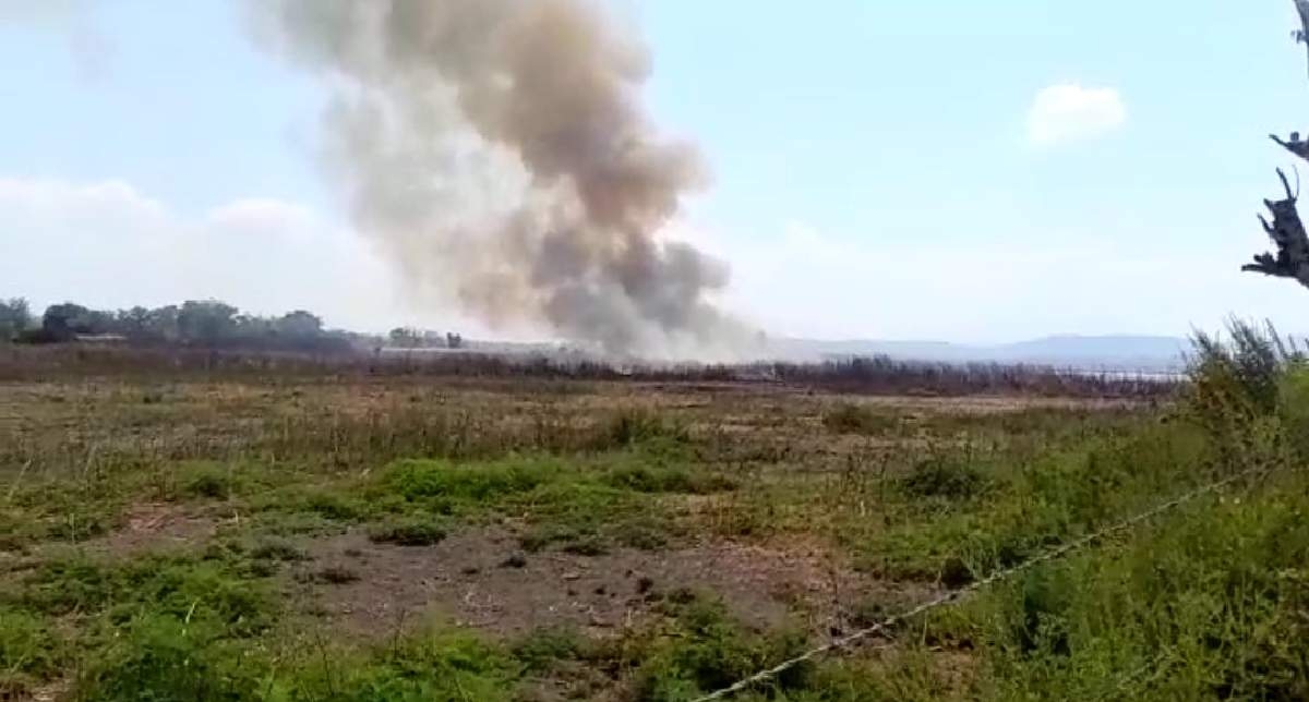 Prevalece quema de tule a orillas de la laguna de Coatetelco