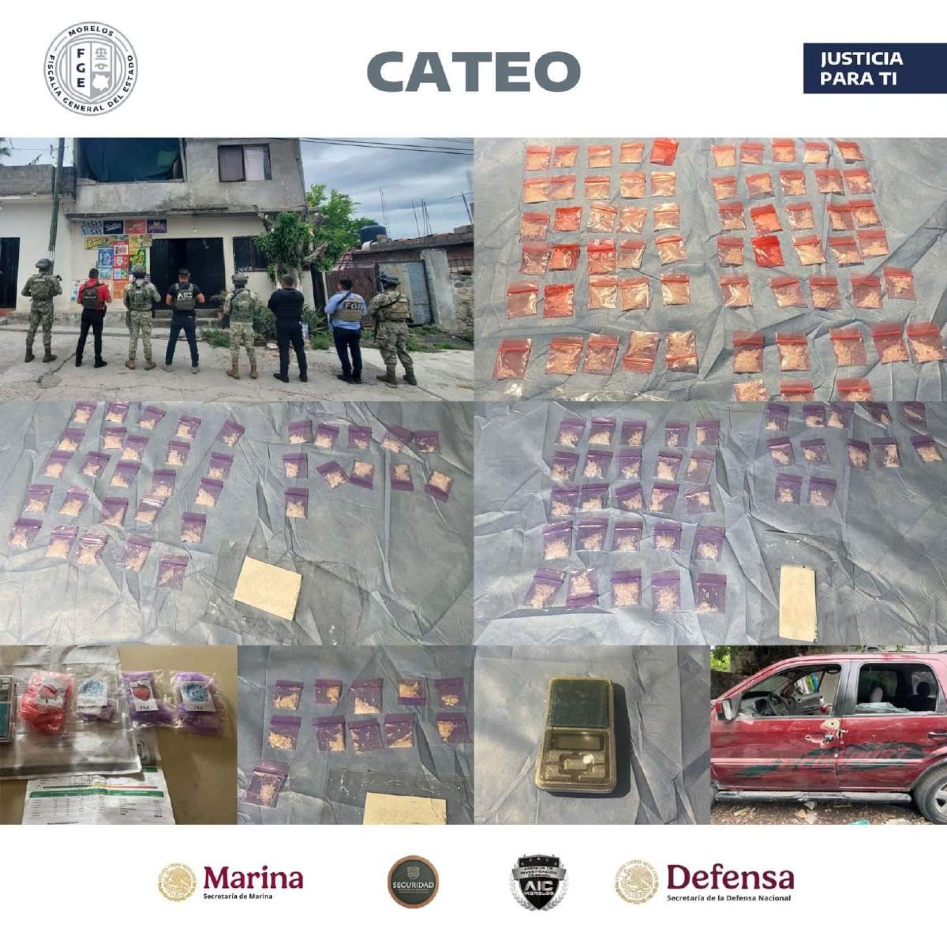 Incautan más de 100 dosis de 'cristal' durante cateo