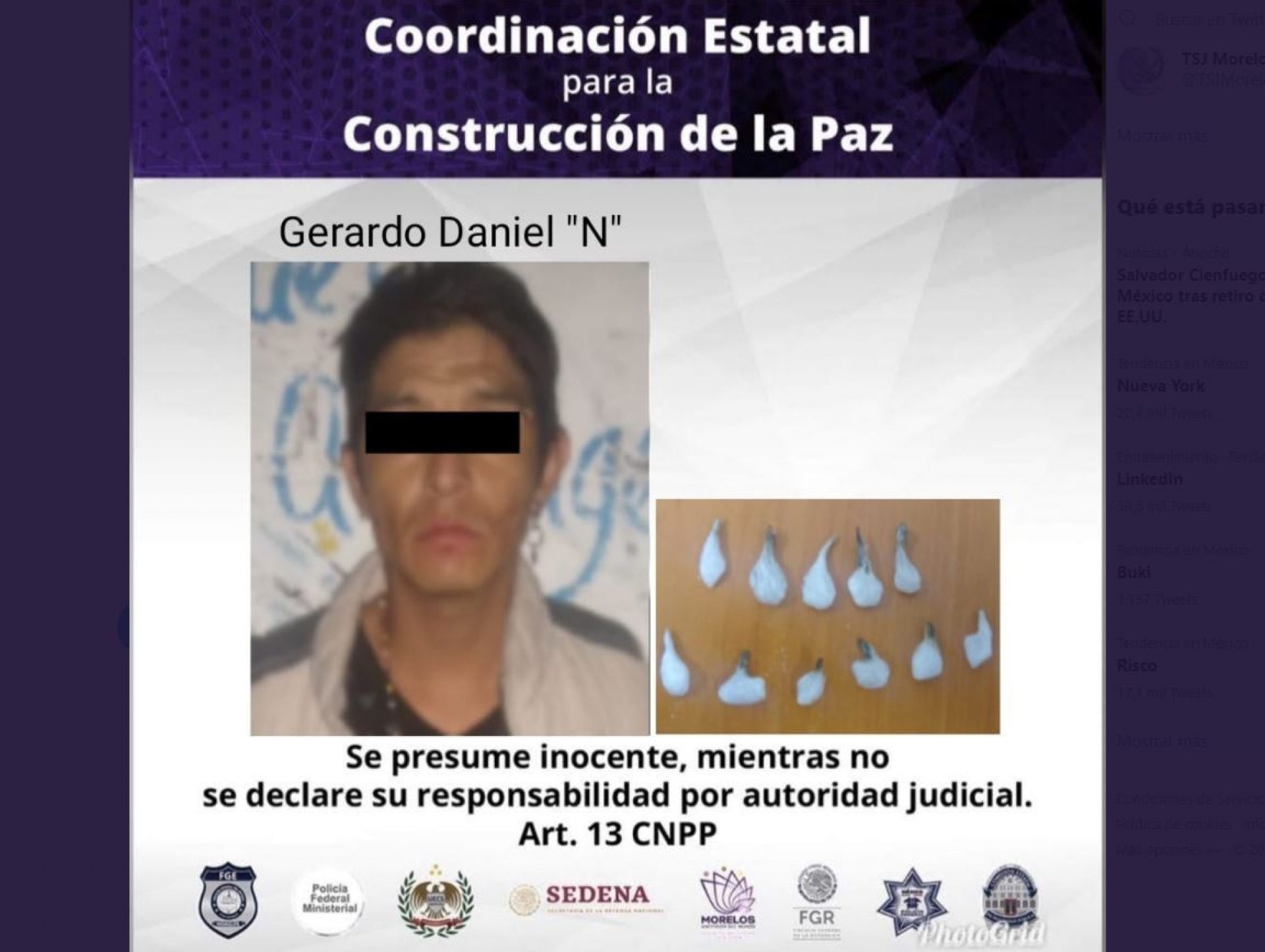 Intentó deshacerse de droga al ver una patrulla