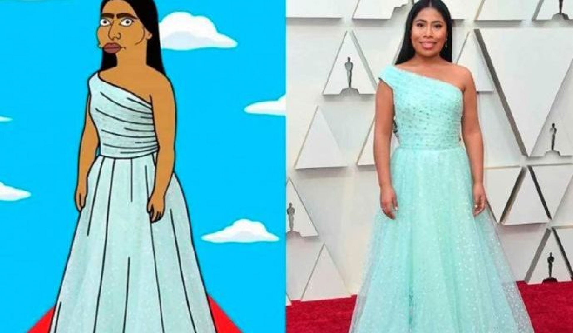 Artista italiano crea caricatura de Yalizta Aparicio al estilo de “Los Simpson”