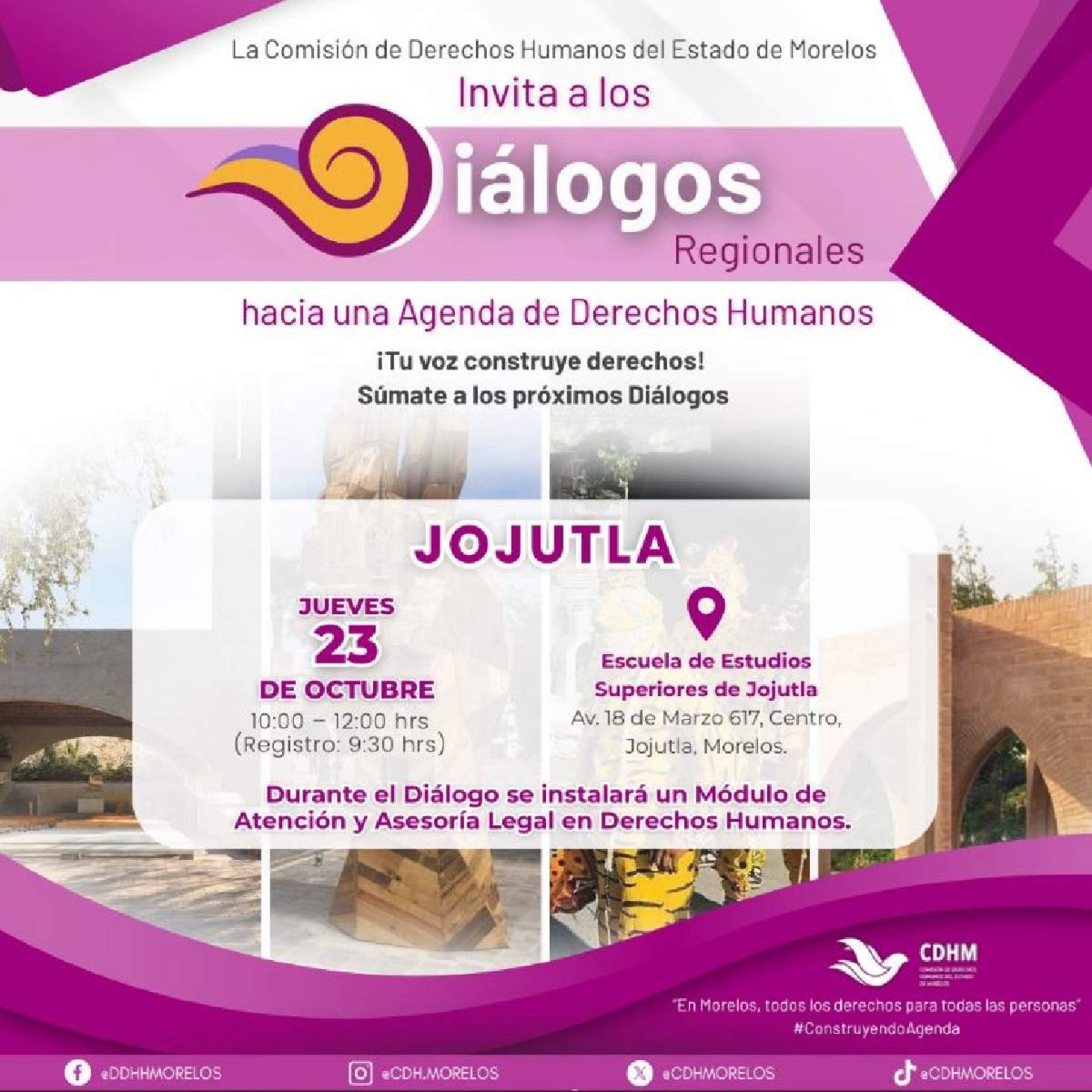 Convoca CDHEM a 'Diálogos Regionales' en Jojutla