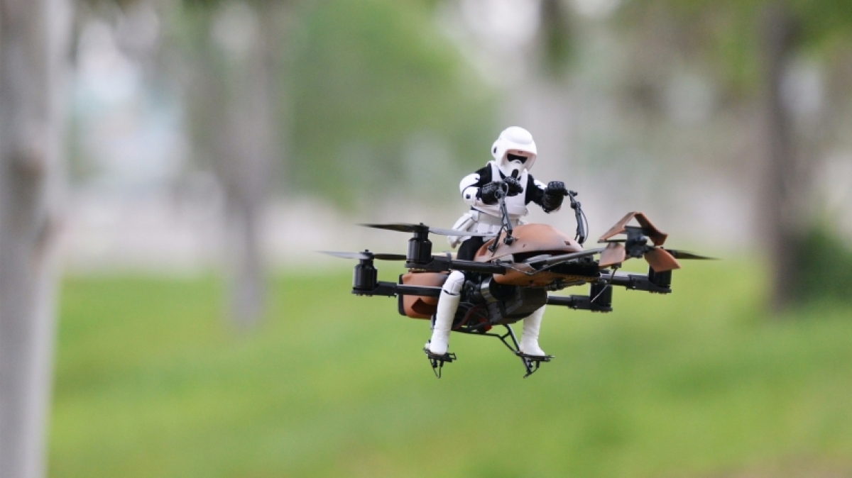 Drones reviven las épicas batallas de Star Wars