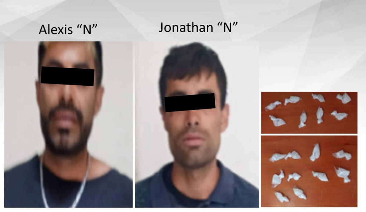 Atrapan a dos individuos con “cristal” en Acapantzingo