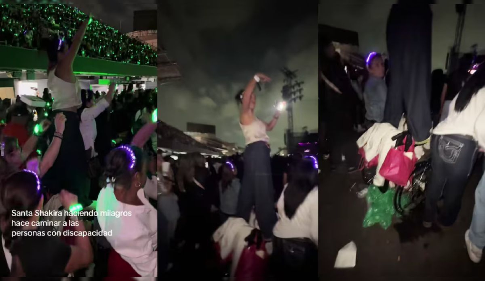 Mujer 'se levanta milagrosamente' de su silla de ruedas en concierto de Shakira