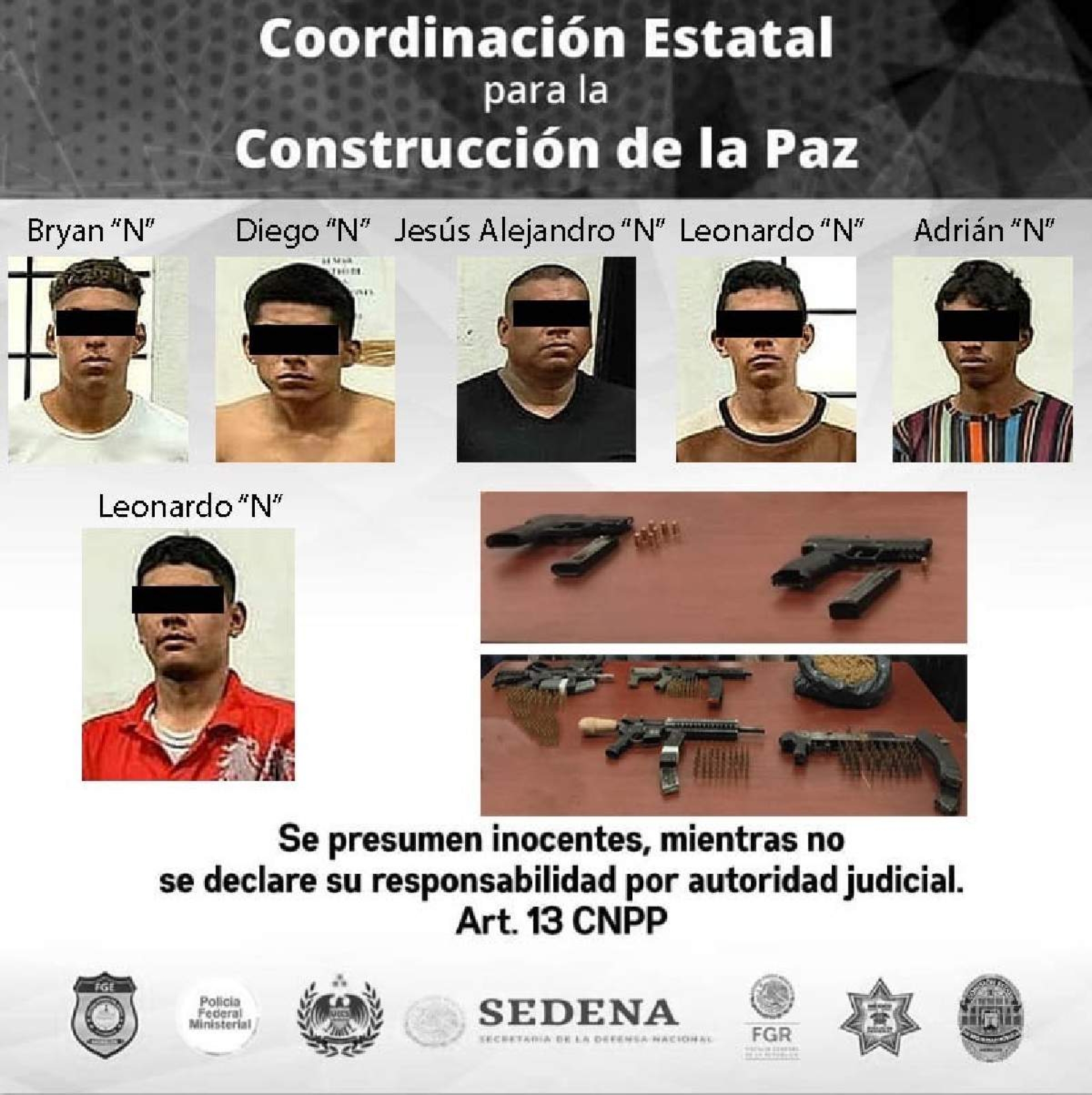Arrestan a siete individuos armados en Yecapixtla