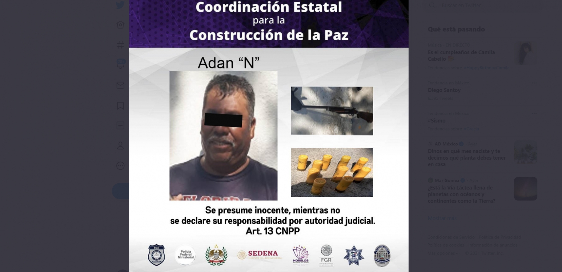 Arrestan a un hombre armado en Cuauchichinola
