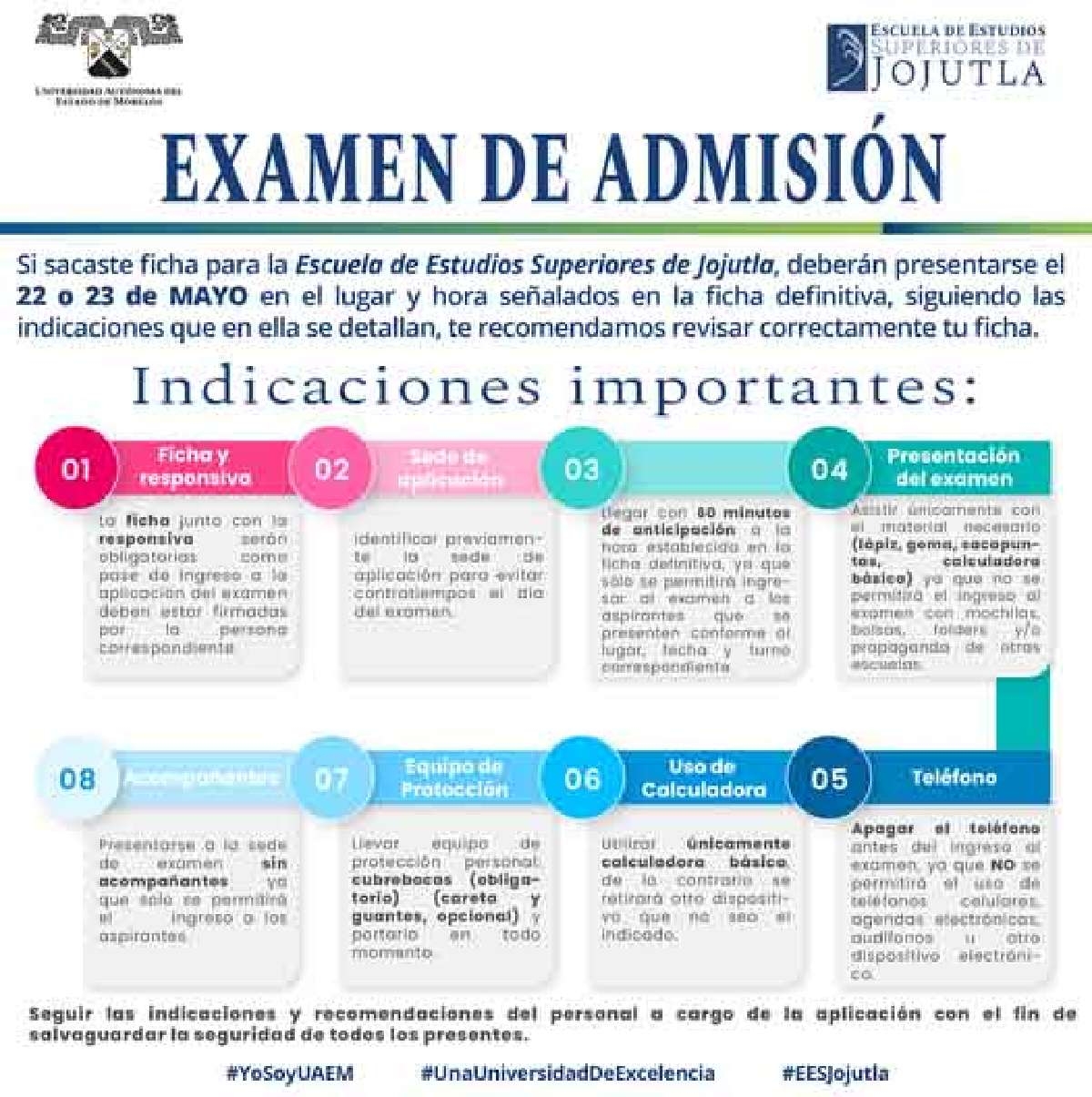 Aplicará la EES Jojutla examen de admisión este fin de semana