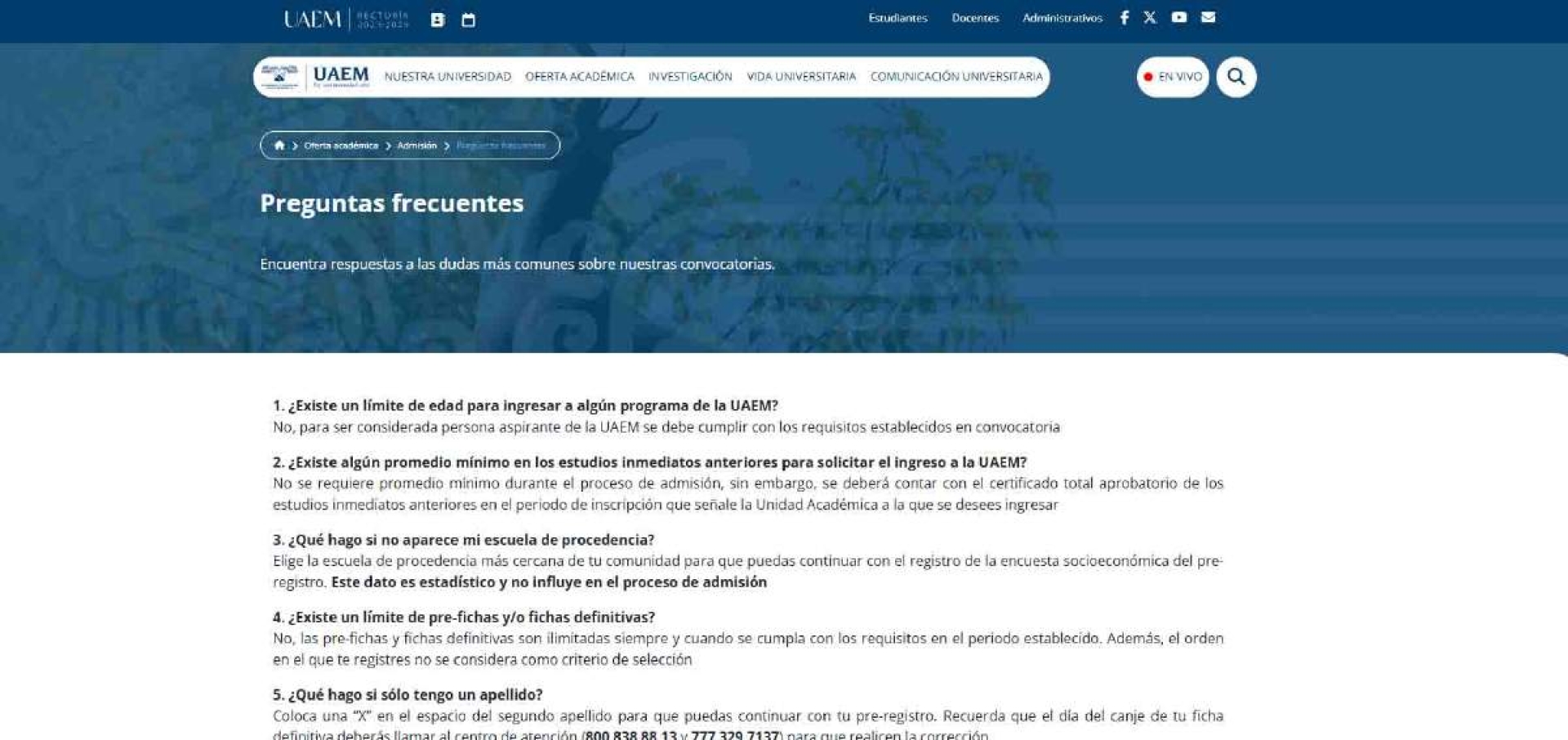 Exámenes de admisión en UAEM se realizarán el 6 y 13 de junio