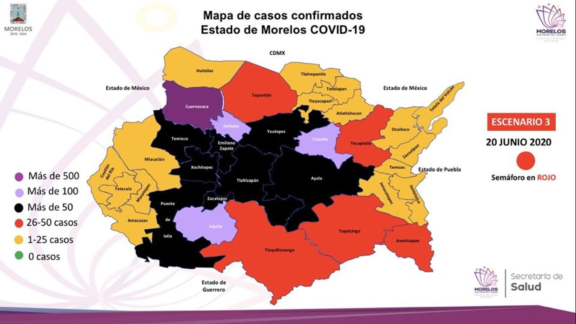 Sigue elevada tasa de contagios en Morelos