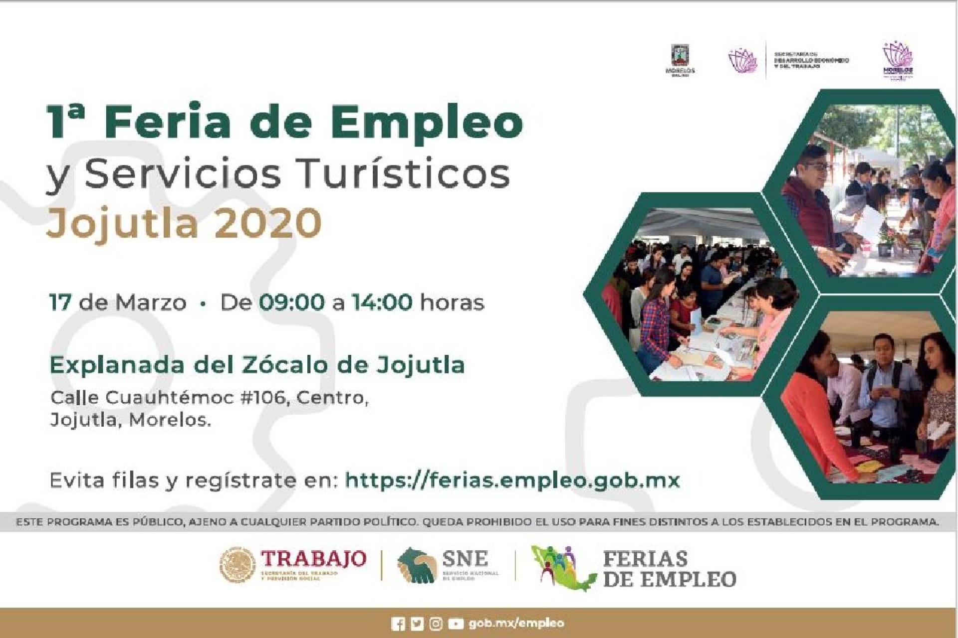 Anuncian Feria del Empleo en Jojutla