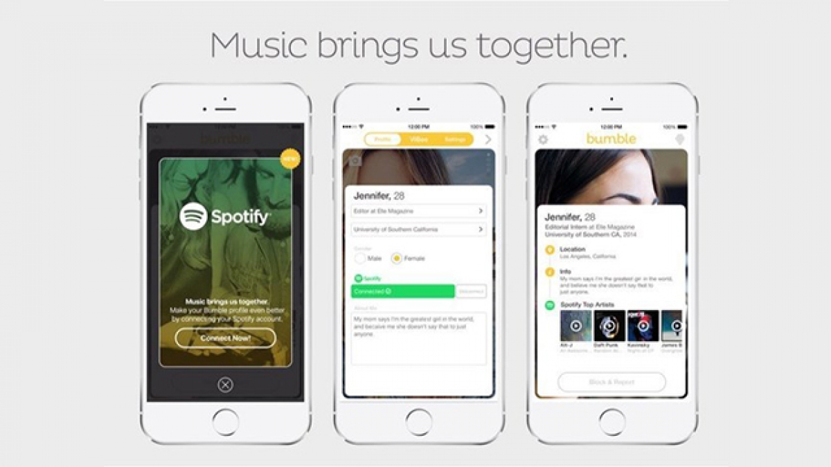 Bumble y Spotify nos dicen con quién somos compatibles de acuerdo a nuestros gustos musicales
