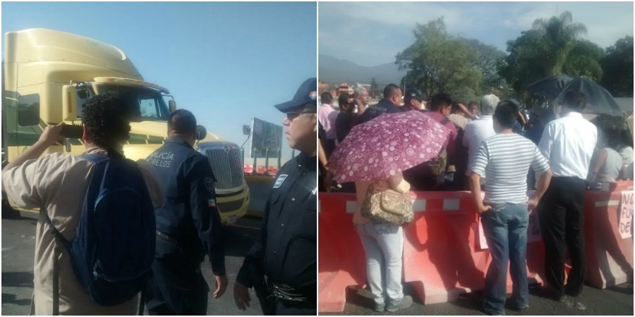 Cierran manifestantes circulación en autopista México-Cuernavaca; reabren vía luego de diálogo con autoridades