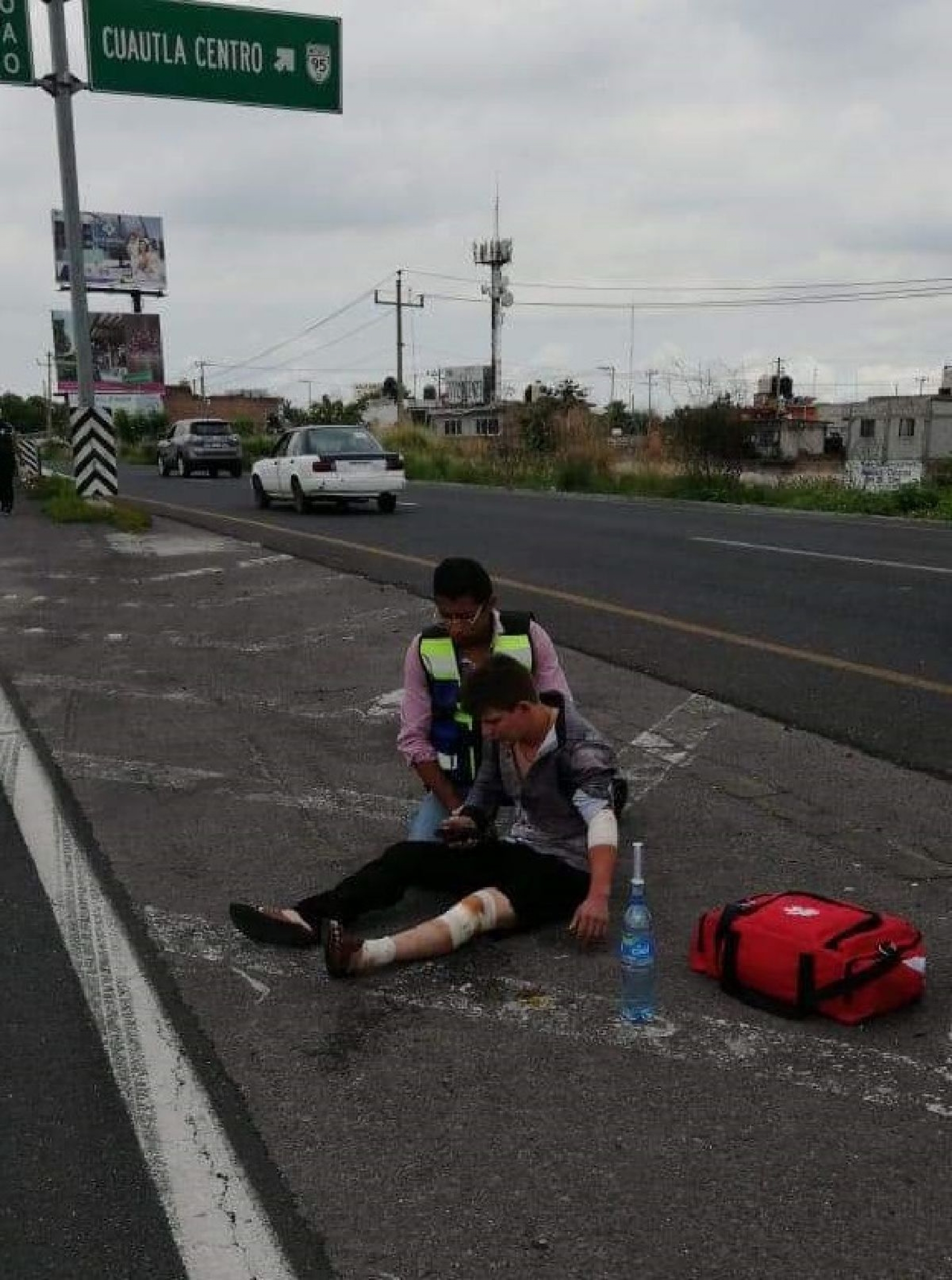 Resultó con fracturas al ser atropellado