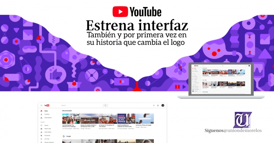 YouTube estrena interfaz y cambia de logo por primera vez en su historia