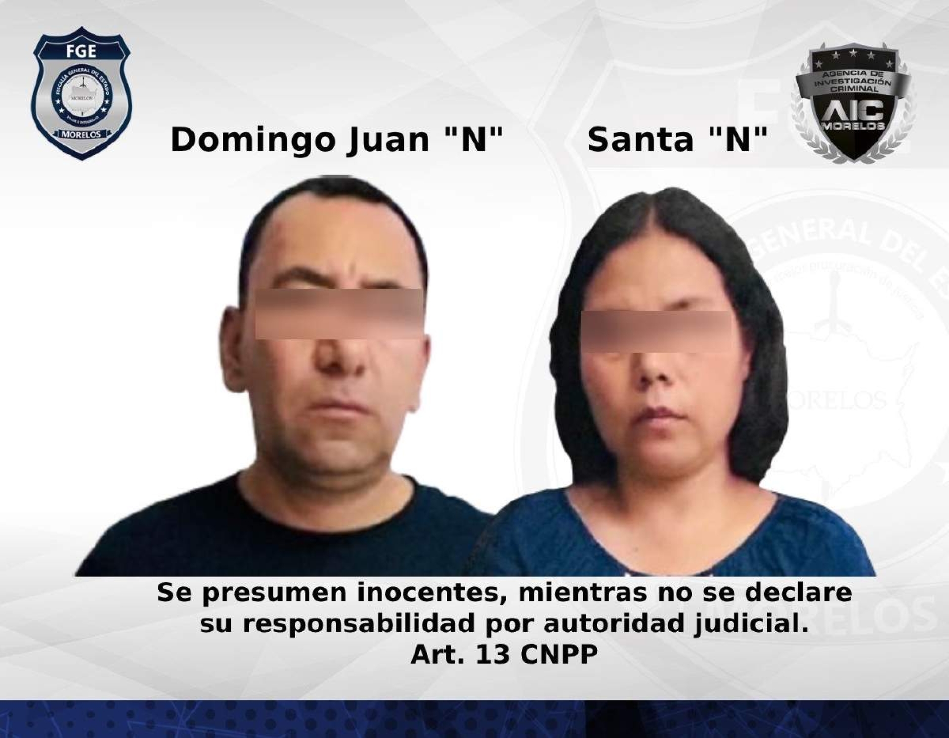 Presuntos plagiarios de recién nacida fueron vinculados a proceso