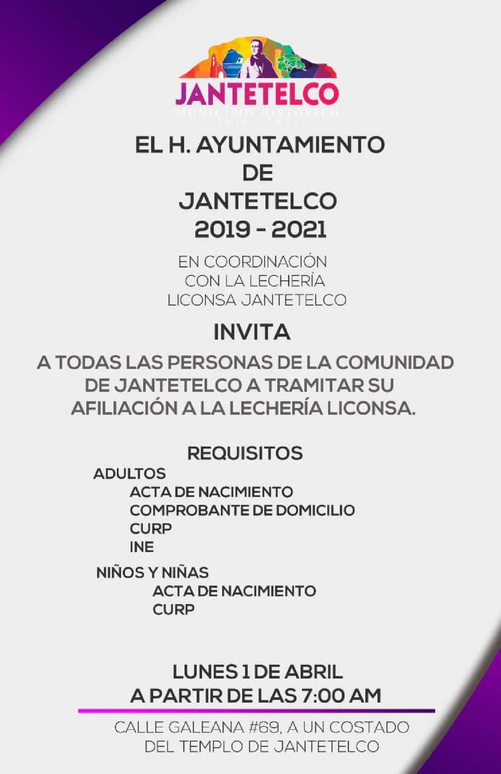 Invitan a población de Jantetelco a afiliarse al programa de Liconsa