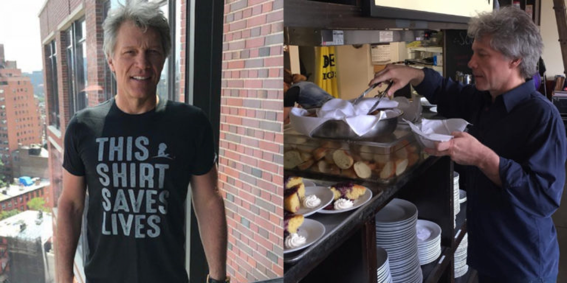 Jon Bon Jovi tiene dos restaurantes donde ofrece comida gratis para gente sin recursos