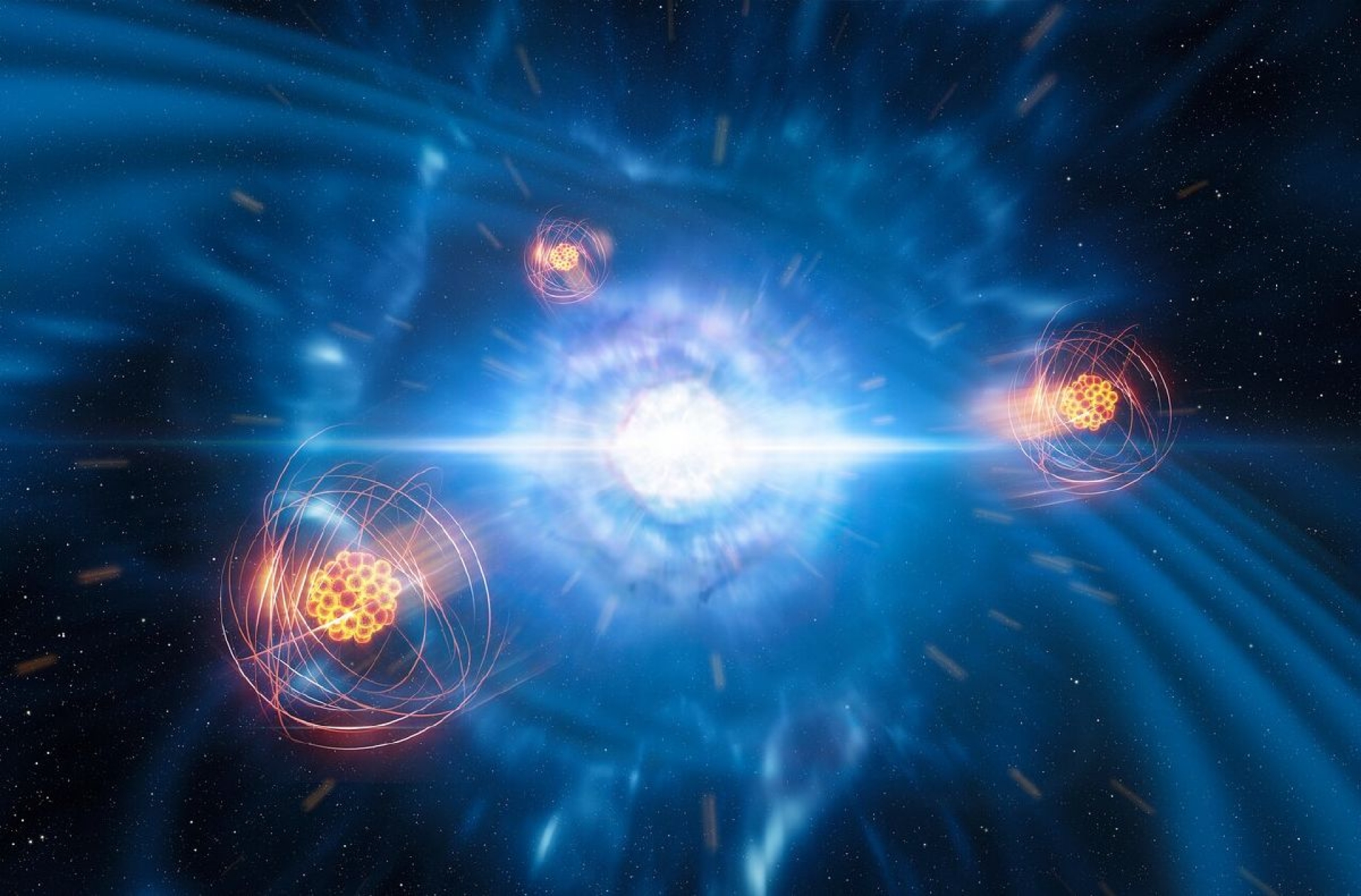 Identifican nacimiento de un elemento pesado tras la colisión de dos estrellas de neutrones
