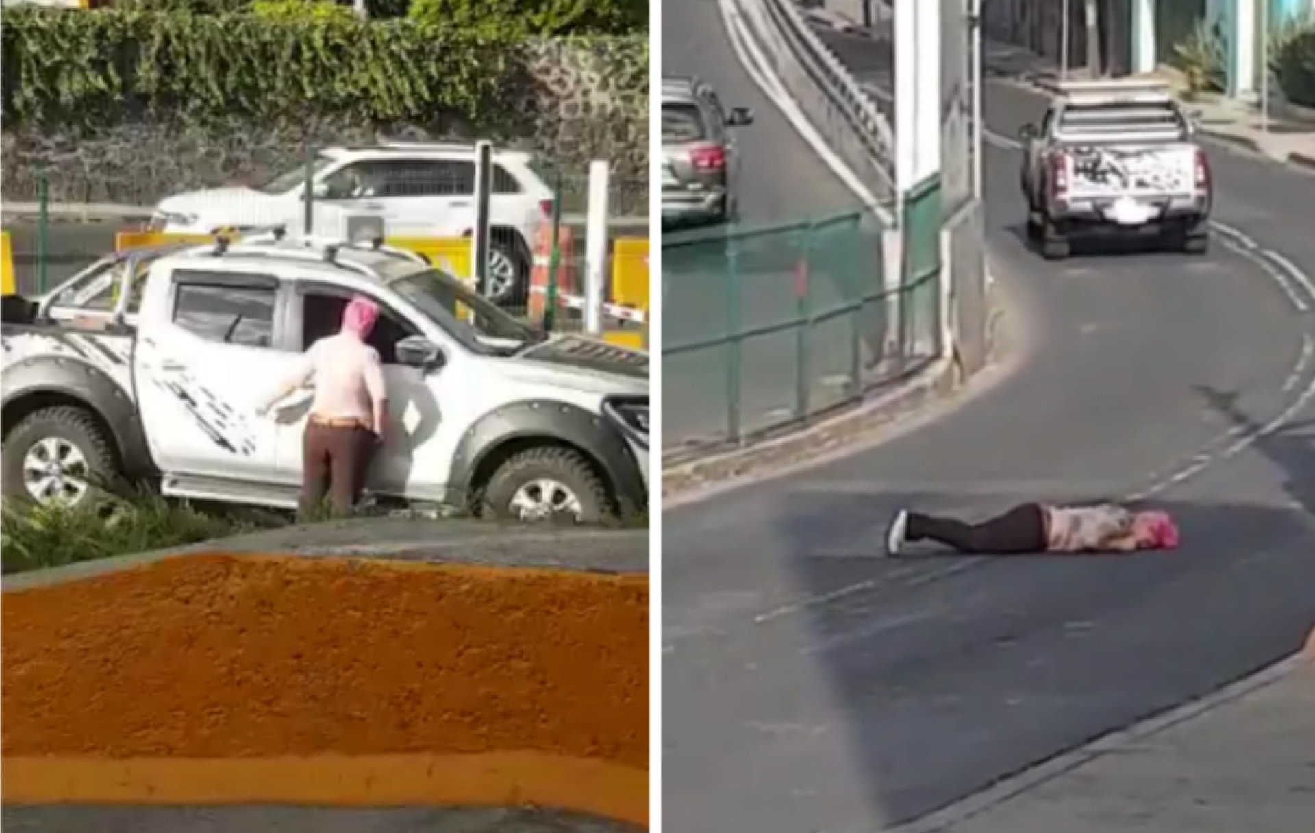 Una camioneta atropello a una mujer, para darse a la fuga de un choque