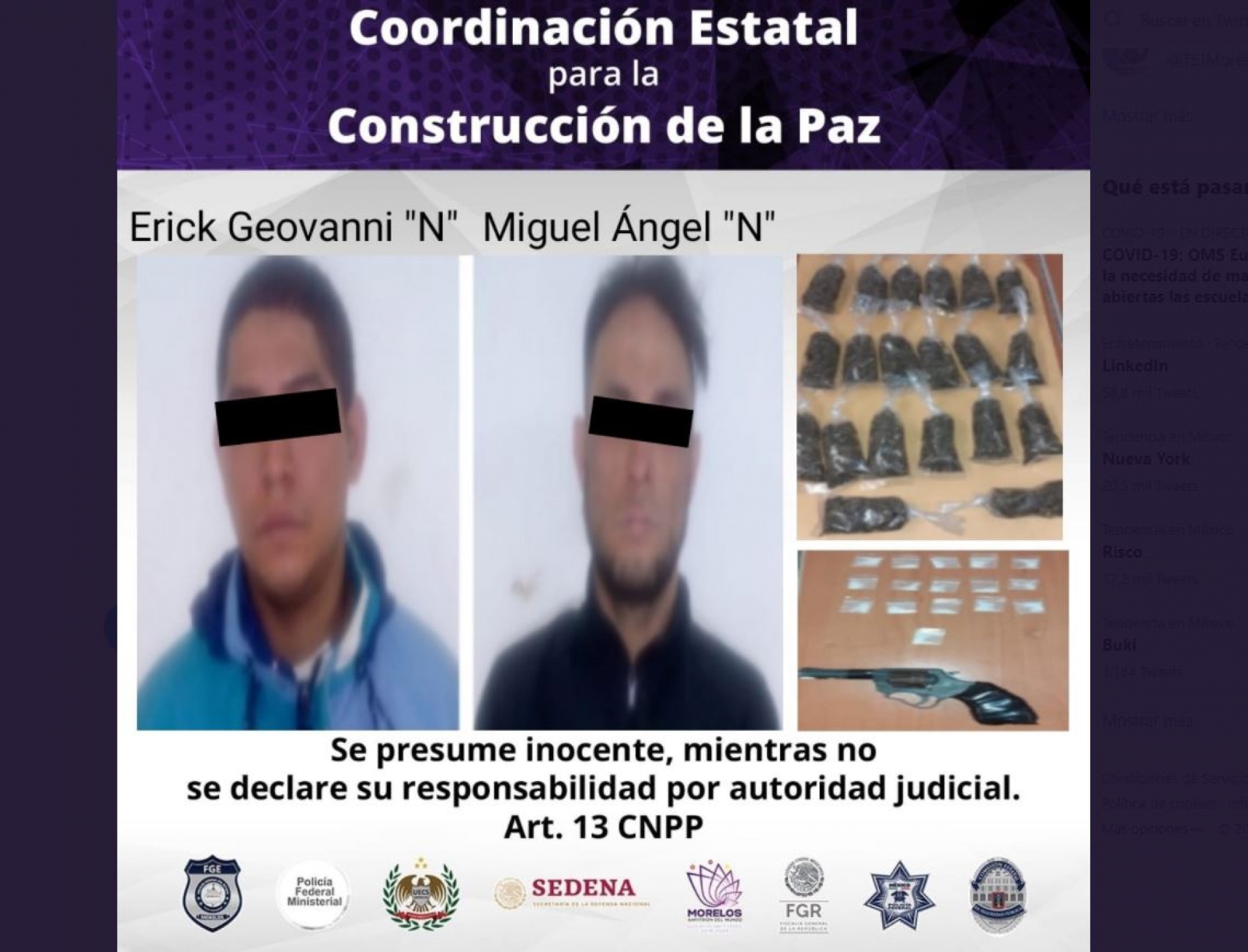 Transportaban droga en una motocicleta