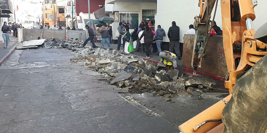 Inician obras de rehabilitación en la calle Matamoros